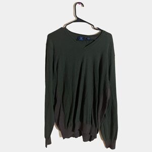 Joseph Abbound Mens V-Neck Sweater Forrest Green Large NWT